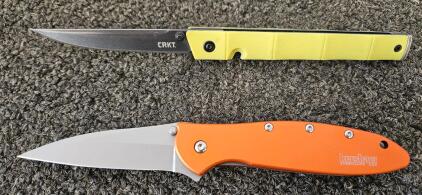 Yellow CRKT and Orange Kershaw