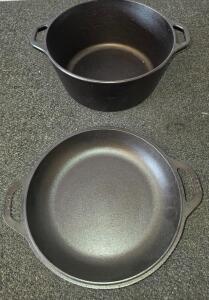 Lodge 5 Quart Cast Iron Combo Cooker with Skillet Lid, Model 8DOL