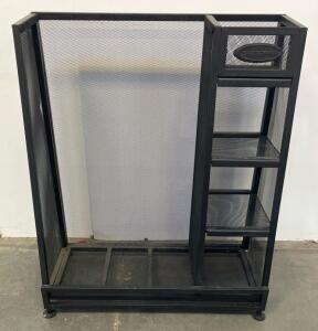 Suncast Metal Mesh Golf Bag & Accessories Storage Rack, 4 Shelves, 150 lb Capacity