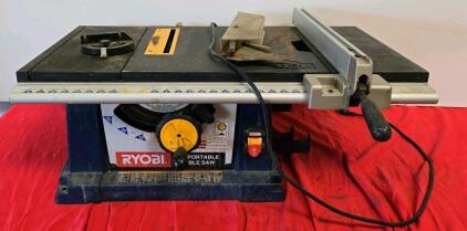 Ryobi Portable Table Saw, 15A Motor, 10" Blade, 27" Rip Capacity