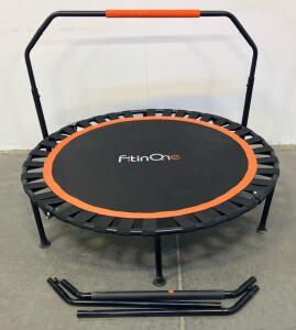 FitinOne 40" Fitness Mini Trampoline with Adjustable Handle Bar, 330 lbs Capacity