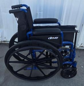 Drive Rebel Manual Wheelchair, 18" Seat Width, 300 lb Capacity, Folding Frame