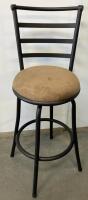 Western Star Metal Rack & Brown Bar Stool Set &ndash; Powder-Coated Steel, Decorative Design - 4
