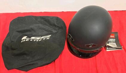 LS2 Rebellion 1812 Half Helmet - Matte Black, Size XL, DOT Certified