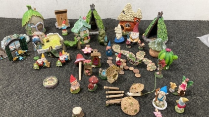 Fairy and Gnome Figurines and Dwelling