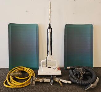 Riccar Carpet Keeper Commercial Upright Vacuum (tested, works) with Attachments and Anti-Fatigue Mats