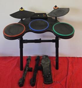 Guitar Hero World Tour Drum Set for Xbox 360, Includes Pedal, Frame, Wireless, No Drumsticks