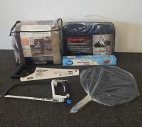 Mixed Lot: Hamilton Beach Blender tested and functioning, Mainstays Protector, Extension Cord, two saws in great condition, - 3