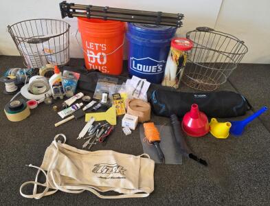 Bulk Lot of Shop, Utility & Repair Supplies&mdash;Buckets, Baskets, Tools & Hardware, this lot is perfect for a business owner or home improvement project