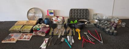 Large Lot of Kitchenware &ndash; Bakeware, Utensils, Decorative Plates, Mugs, Bowls, Mortar & Pestle