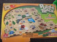 Motorized Puzzle Track Racing Set & Flexible Magic Track, 8 Cars, 100+ lego's , - 4