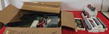 Bachmann HO Scale Santa Fe Flyer Train Set with Locomotive, Freight Cars, Track, and Accessories