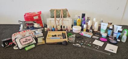 Dooney & Bourke Bag, Shark Iron, 60+ Beauty Items, Jewelry, Skincare, Nail Polish, Mixed Lot