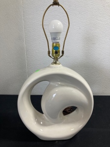 Mid-Century Lamp - No Shade/ White base