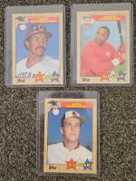 1987 Topps Baseball Cards Lot &ndash; 35 Cards, Wade Boggs, Rickey Henderson, Cal Ripken, NM, All-Star - 3