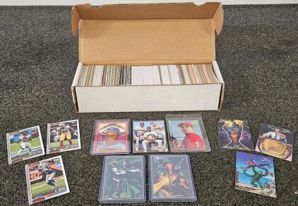 Mixed Lot of ~600 Trading Cards: NFL, MLB, 1994 Flair Marvel, Bo Jackson, Spider-Man