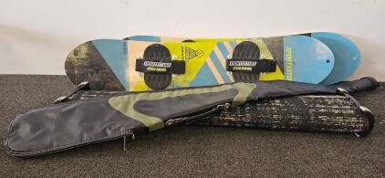 SportsStuff Snow Ryder Youth Trainer Snowboards (Pair) 38", Carrying Bag, Pet Scratching Post