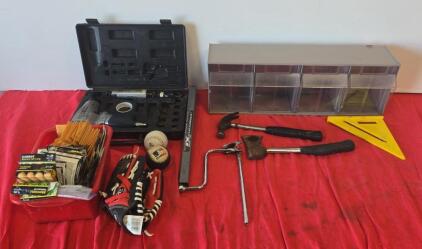 Mixed Lot: EXCELL Impact Tool, Rawlings Glove, Seed Packets, Organizer, Hand Tools