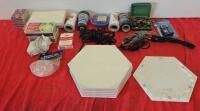 Hexagonal Ceiling Panels, Diamond Matches, Sewing Kit, Gym Lock, USB Cables, Mixed Lot
