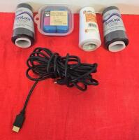 Hexagonal Ceiling Panels, Diamond Matches, Sewing Kit, Gym Lock, USB Cables, Mixed Lot - 5