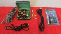 Hexagonal Ceiling Panels, Diamond Matches, Sewing Kit, Gym Lock, USB Cables, Mixed Lot - 6