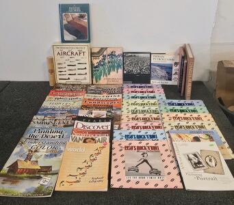 Vintage Art, Music, and Culture Lot: 33 Books & Magazines incl. 1950s Rock'N'Roll, Foster, Aircraft