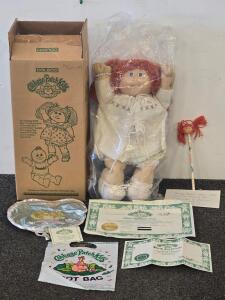 1984 Coleco Cabbage Patch Kids Doll Joyce Lyn Vanessa, Boxed, Red Hair, Blue Eyes, Certs