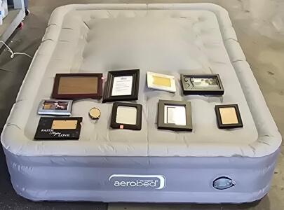 Aerobed Comfort Lock Queen Air Mattress with Built-in Pump, USB Port, and Carrying Bag, Picture Frames