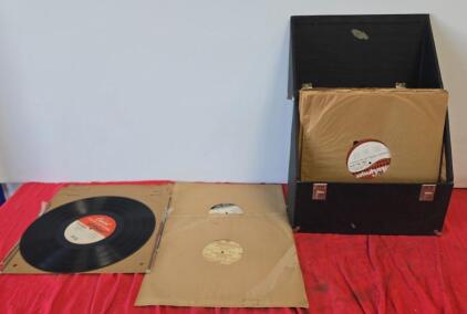 Vintage 16" Radio Transcription Discs Collection, 33⅓ RPM, MacGregor, Capitol + Case, 1930s-50s