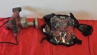 Chicago Electric Toe Kick Saw, 3-3/8" Blade, 6.6A, Fox Racing R3 Chest Protector