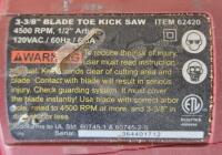 Chicago Electric Toe Kick Saw, 3-3/8" Blade, 6.6A, Fox Racing R3 Chest Protector - 2