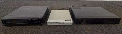 Magnavox MDV611 DVD Player, Symphonic 8860 4-Head VHS VCR, Samsung DVD/VHS Combo HDMI Lot (Tested All)