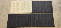Mixed Lot: 3 Dark Mats, 1 Beige Mat, Abstract & Block Pattern Area Rugs, Curtains & Drapes Set - 2