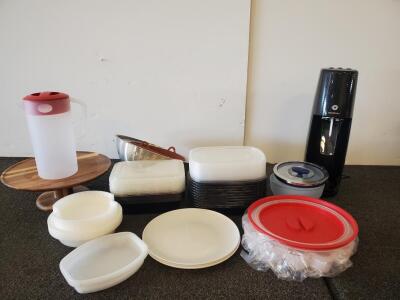 Kitchenware Lot with SodaStream Soda Maker and Assorted Containers