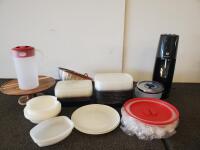 Kitchenware Lot with SodaStream Soda Maker and Assorted Containers