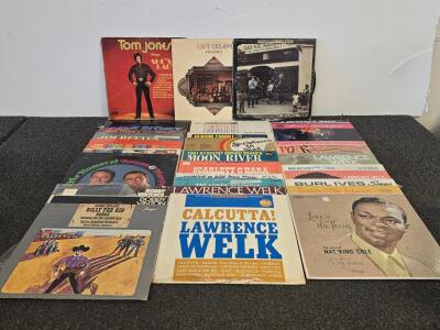 Vintage LP Vinyl Record Collection &ndash; Tom Jones, Cream, Nat King Cole, 18 Albums