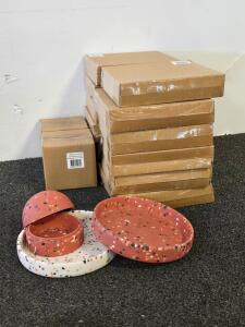 Capra Designs Terrazzo 14 Resin Decorative Trays and 3 Dome Boxes 793888409477