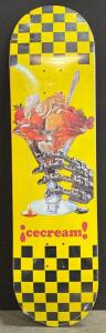 Icecream Skateboard Deck 8.25" x 32" - Limited Edition Checkerboard Graphics