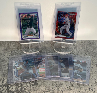2021 Bowman Chrome Daulton Jefferies, Prizm Joey Votto & RC Foil Refractor Baseball Card Lot