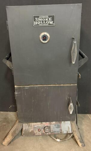 Smoke Hollow Vertical Propane Wood Smoker, 3 Racks, Built-In Thermometer, Push-Button Igniter