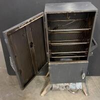Smoke Hollow Vertical Propane Wood Smoker, 3 Racks, Built-In Thermometer, Push-Button Igniter - 3