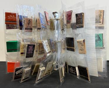 Mid-Century Restaurant & Hotel Advertising Matchbook Collection &ndash; 75 Pcs, California & Intl, Binder