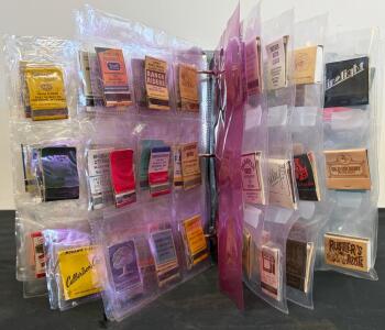 Vintage Advertising Matchbook Collection: Hotels, Restaurants, Bars & Brands, ~80 Pieces, Binder