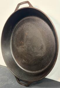 Lodge 17SK 17-Inch Cast Iron Skillet, USA Made, Dual Handle, 1896 Vintage Mark, 14.75 lbs