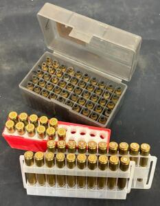 Lot of 82 .25-06 Remington Rifle Brass Cases, Federal & Winchester, Boxer Primed, Once Fired