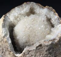 Spherical Quartz Geode Pair With Rare Double Core - 3