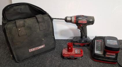 Craftsman 19.2V C3 Cordless Drill/Driver Kit w/ 2 Batteries, Charger, Bag