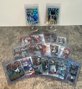 NFL Football Card Lot - Donruss, Score, Prizm, Inserts & Parallels, Kamara, White, Green, 18 Cards