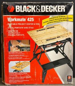 Black & Decker Workmate 425 Portable Project Center & Vise, 550 lb Capacity, 2 Heights, Steel Frame