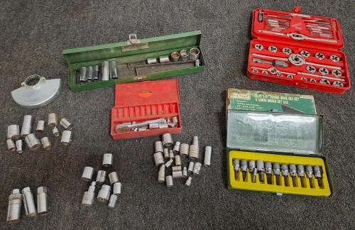 Multiple Hand Tool Sets: DJ Tools Hex Key Set, Pittsburgh Forge Sockets, Tap & Die Set, Mixed Lot